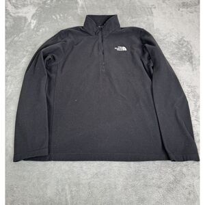 The North Face Glacier Men's 1/4 Zip Fleece Jacket Size Small Black Outdoor